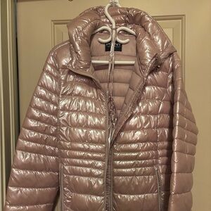 Point Zero Metallic Pink Puffer Jacket
